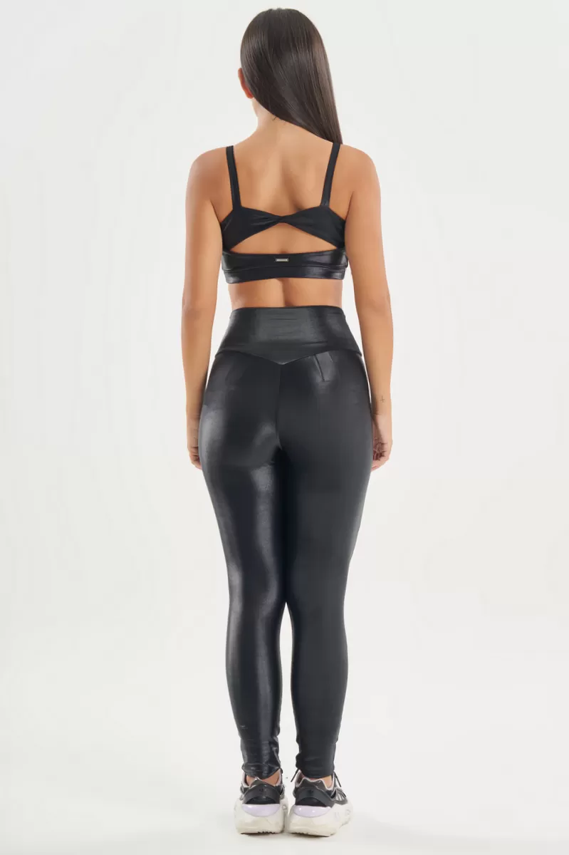 Lets Gym - Black Night Flush Leggings - 2739PT