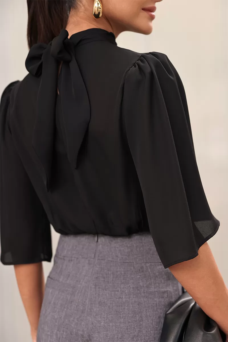 Dot Clothing - Shirt Dot Clothing Black Elastic Hem - 2762PRETO Dot Clothing - Shirt Dot Clothing Black Elastic Hem - 2762PRETO