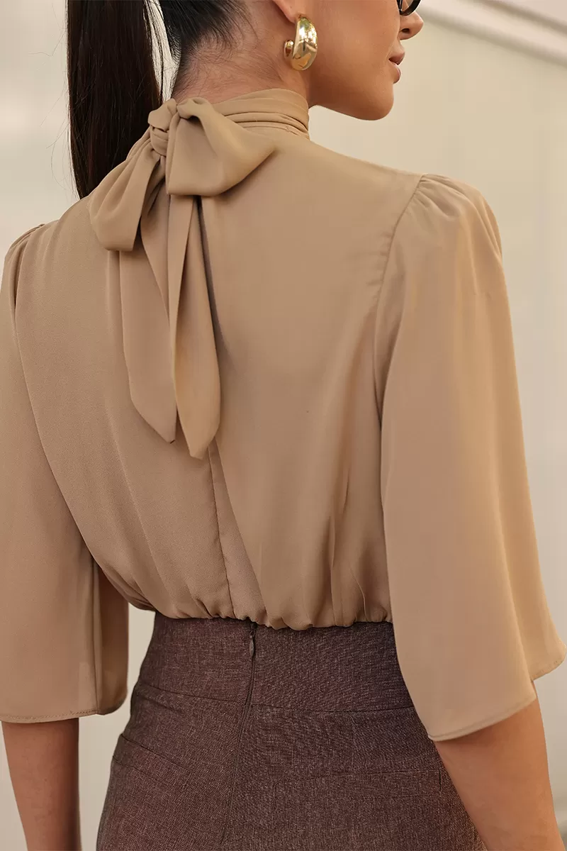 Dot Clothing - Shirt Dot Clothing Elastic Hem Almond - 2762BEGE Dot Clothing - Shirt Dot Clothing Elastic Hem Almond - 2762BEGE