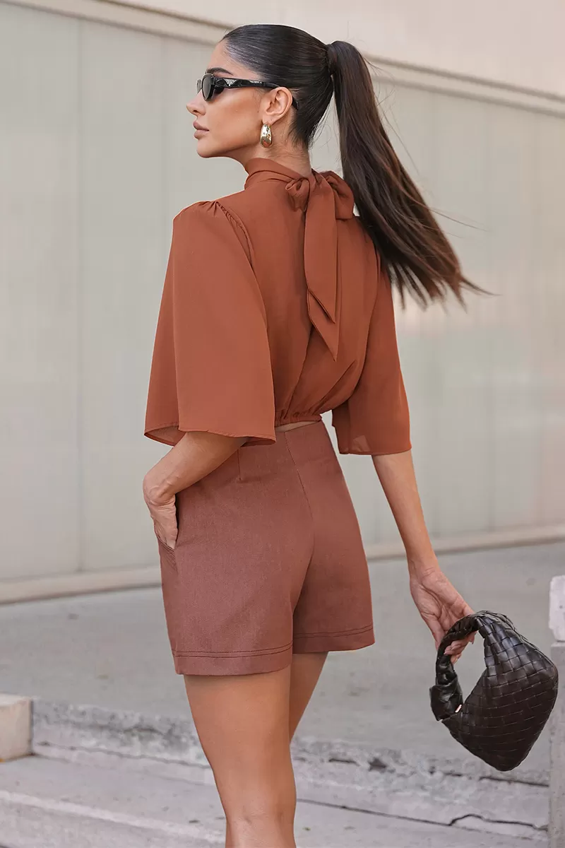 Dot Clothing - Shirt Dot Clothing Elastic Hem Almond - 2762BEGE Dot Clothing - Shirt Dot Clothing Elastic Hem Almond - 2762BEGE