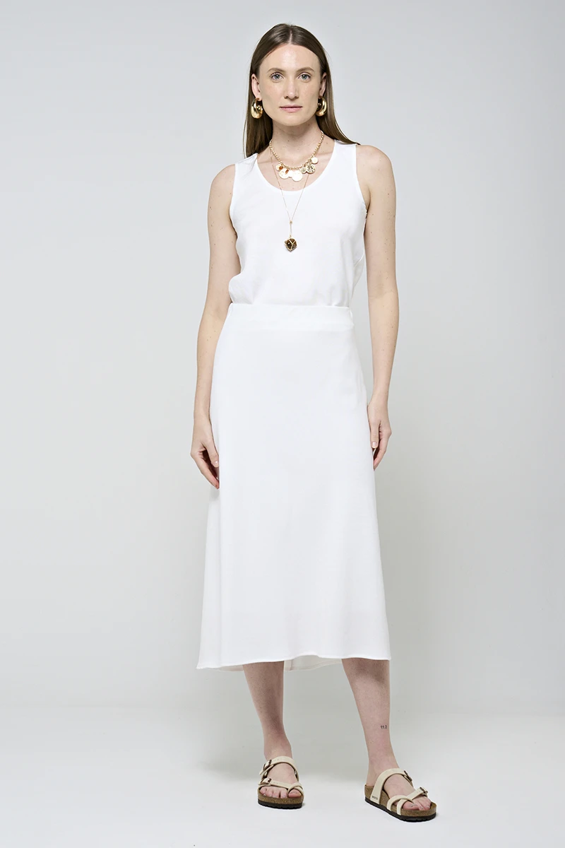 Hidrogênio - OFF-WHITE ROUND NECK RUFFLE TANK TOP - 20046018 Hidrogênio - OFF-WHITE ROUND NECK RUFFLE TANK TOP - 20046018