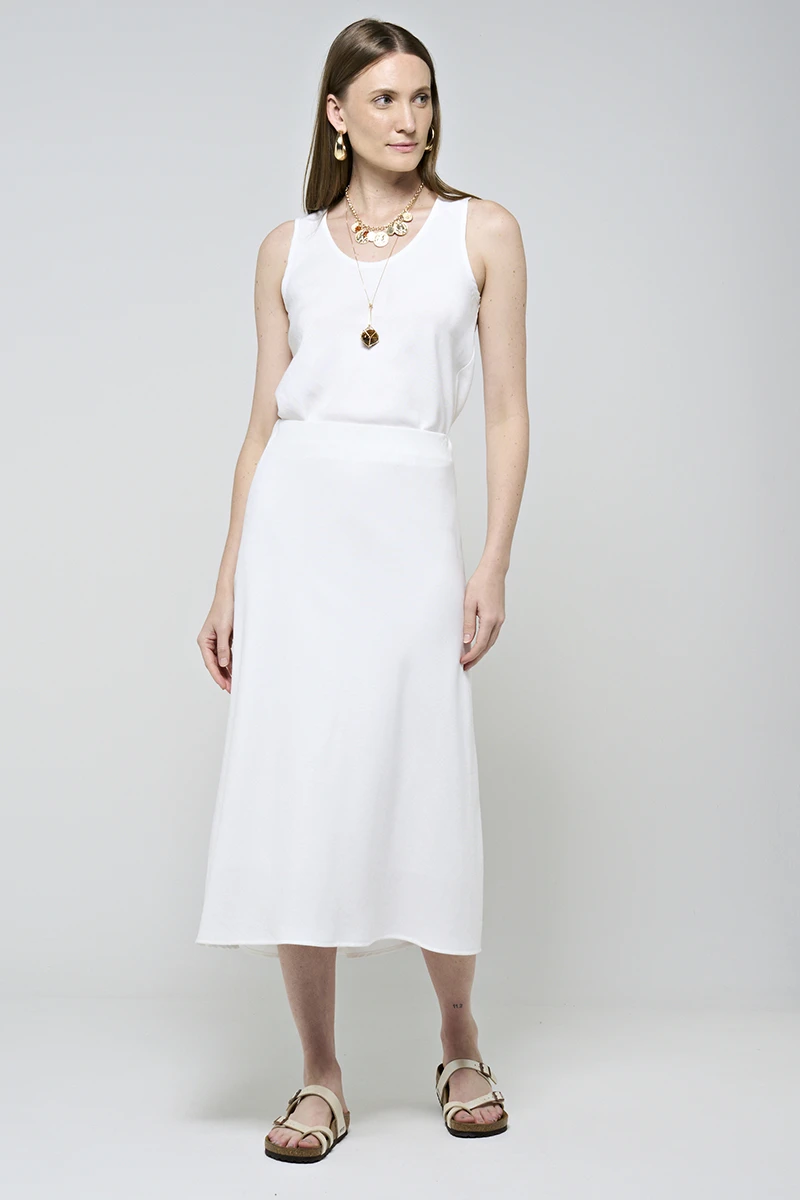 Hidrogênio - OFF-WHITE ROUND NECK RUFFLE TANK TOP - 20046018 Hidrogênio - OFF-WHITE ROUND NECK RUFFLE TANK TOP - 20046018