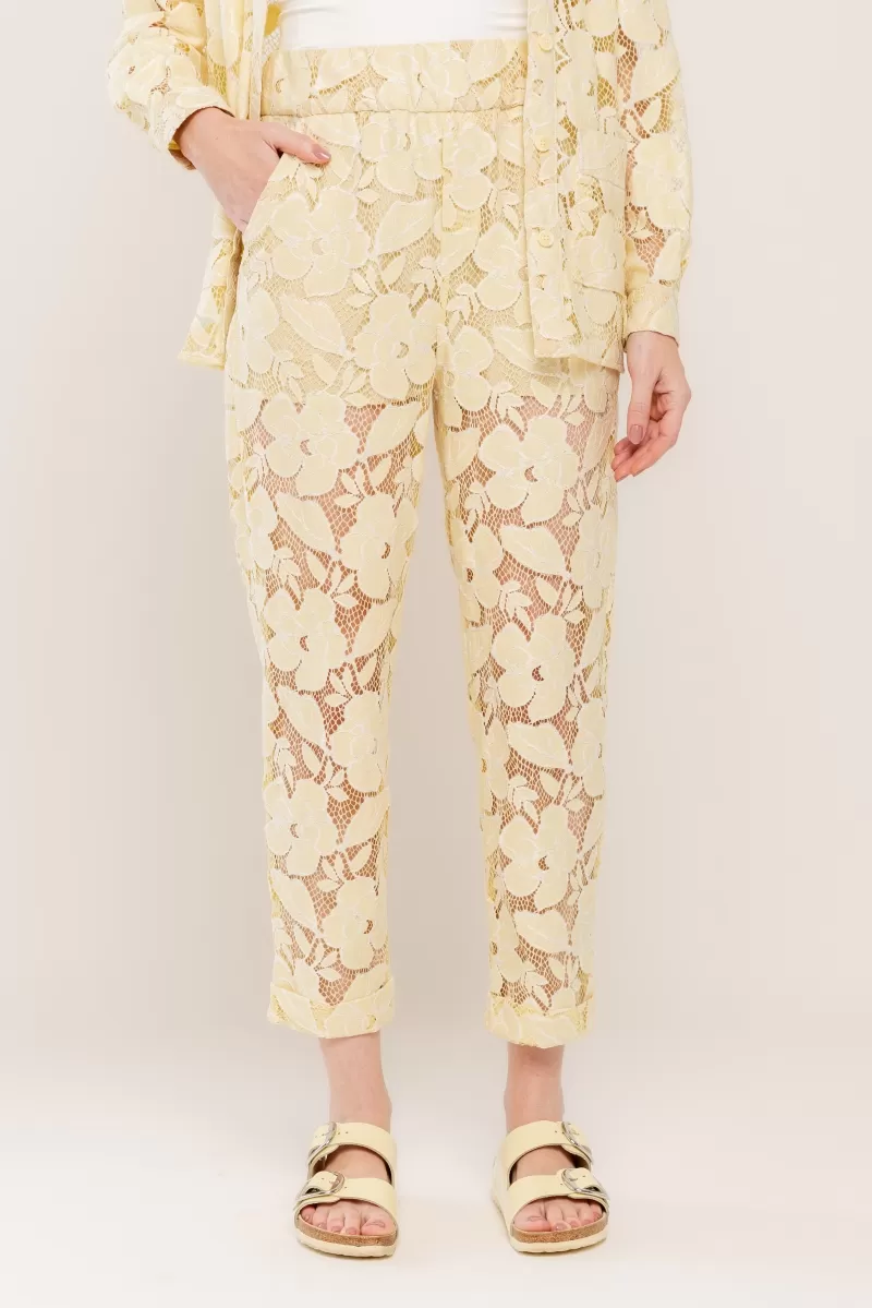 Hidrogênio - CARROT PANTS IN BEIGE ANGELICA LACE - 20481003 Hidrogênio - CARROT PANTS IN BEIGE ANGELICA LACE - 20481003