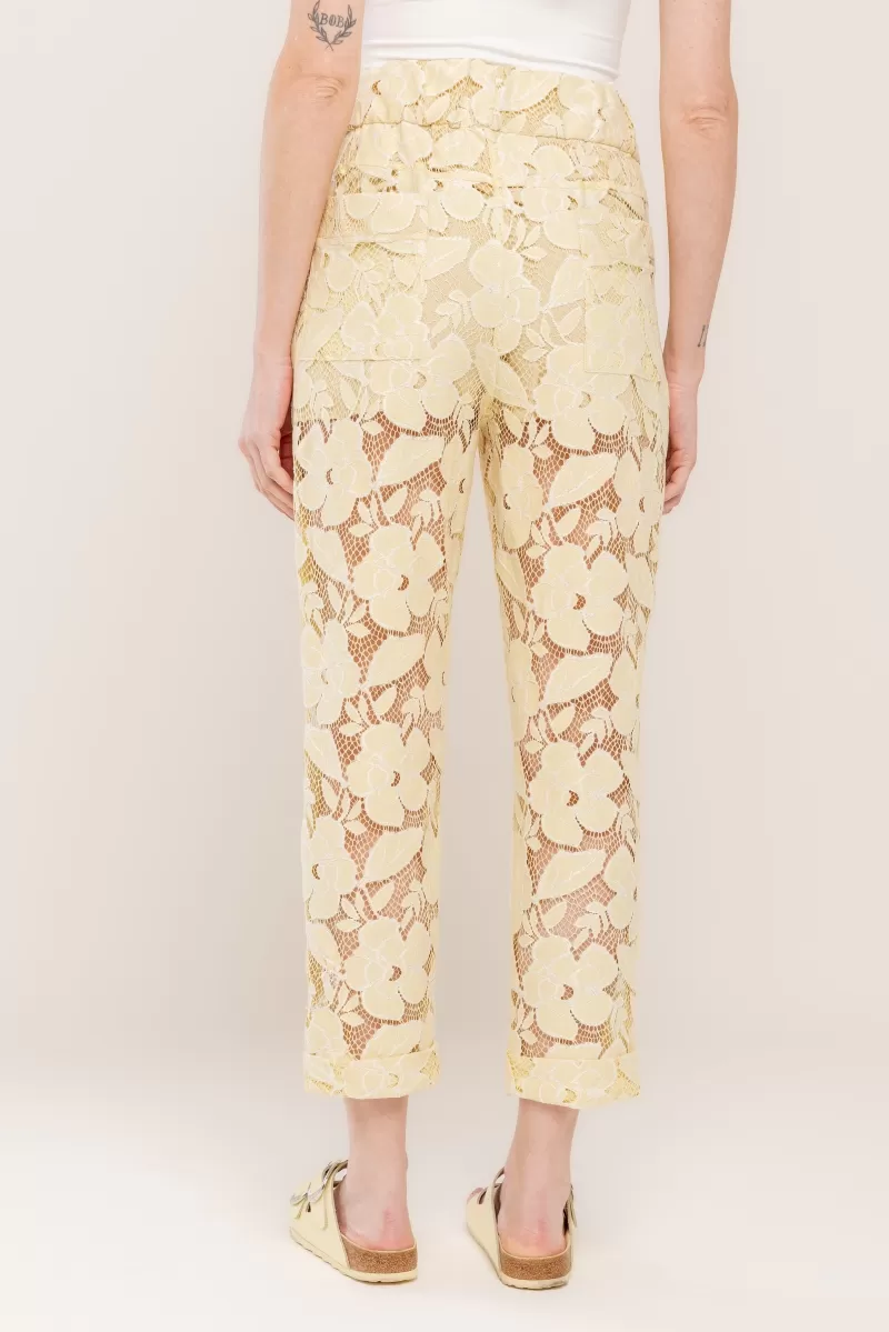 Hidrogênio - CARROT PANTS IN BEIGE ANGELICA LACE - 20481003 Hidrogênio - CARROT PANTS IN BEIGE ANGELICA LACE - 20481003
