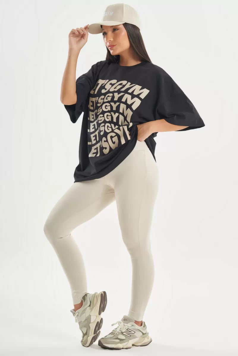 Lets Gym - Oversized Presence T-Shirt Black - 2754PT Lets Gym - Oversized Presence T-Shirt Black - 2754PT