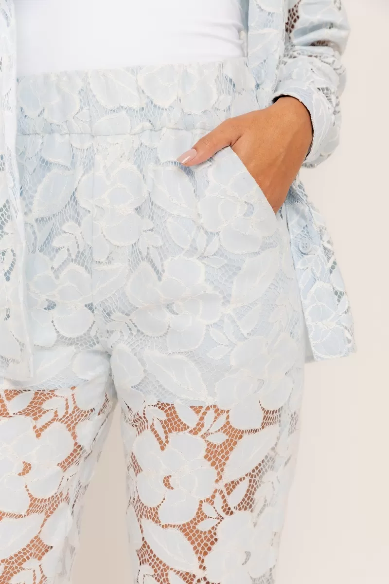 Hidrogênio - CARROT PANTS IN BABY BLUE ANGELICA LACE - 20481111 Hidrogênio - CARROT PANTS IN BABY BLUE ANGELICA LACE - 20481111