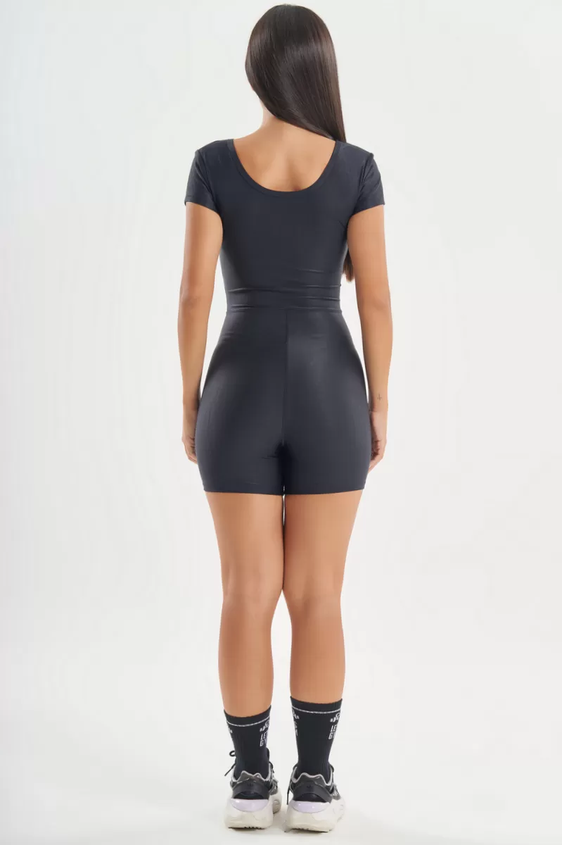 Lets Gym - Black Comfort Duo Romper - 2760PT