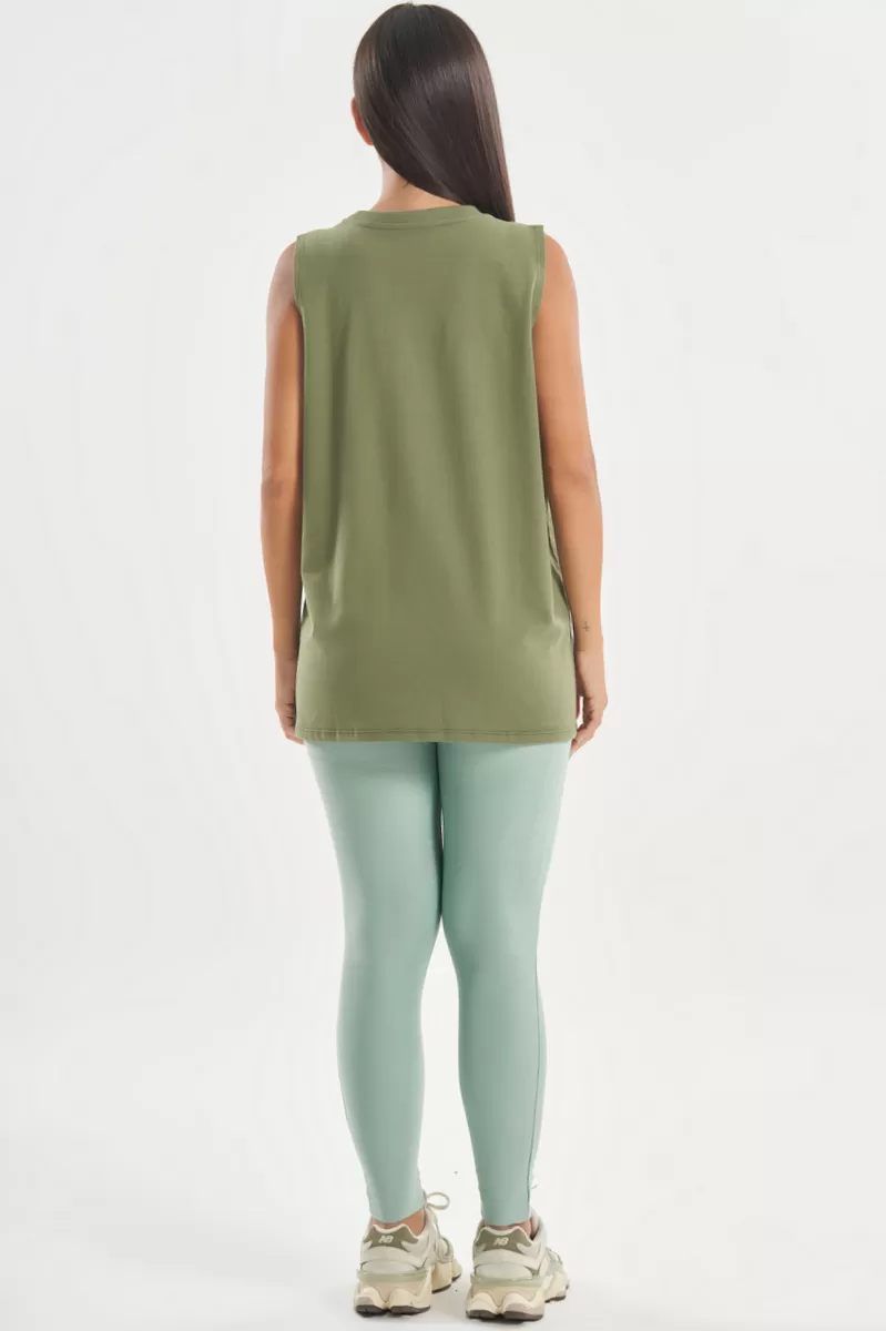 Lets Gym - Tank Shirt Soft Basic Military Green - 2848VDM Lets Gym - Tank Shirt Soft Basic Military Green - 2848VDM
