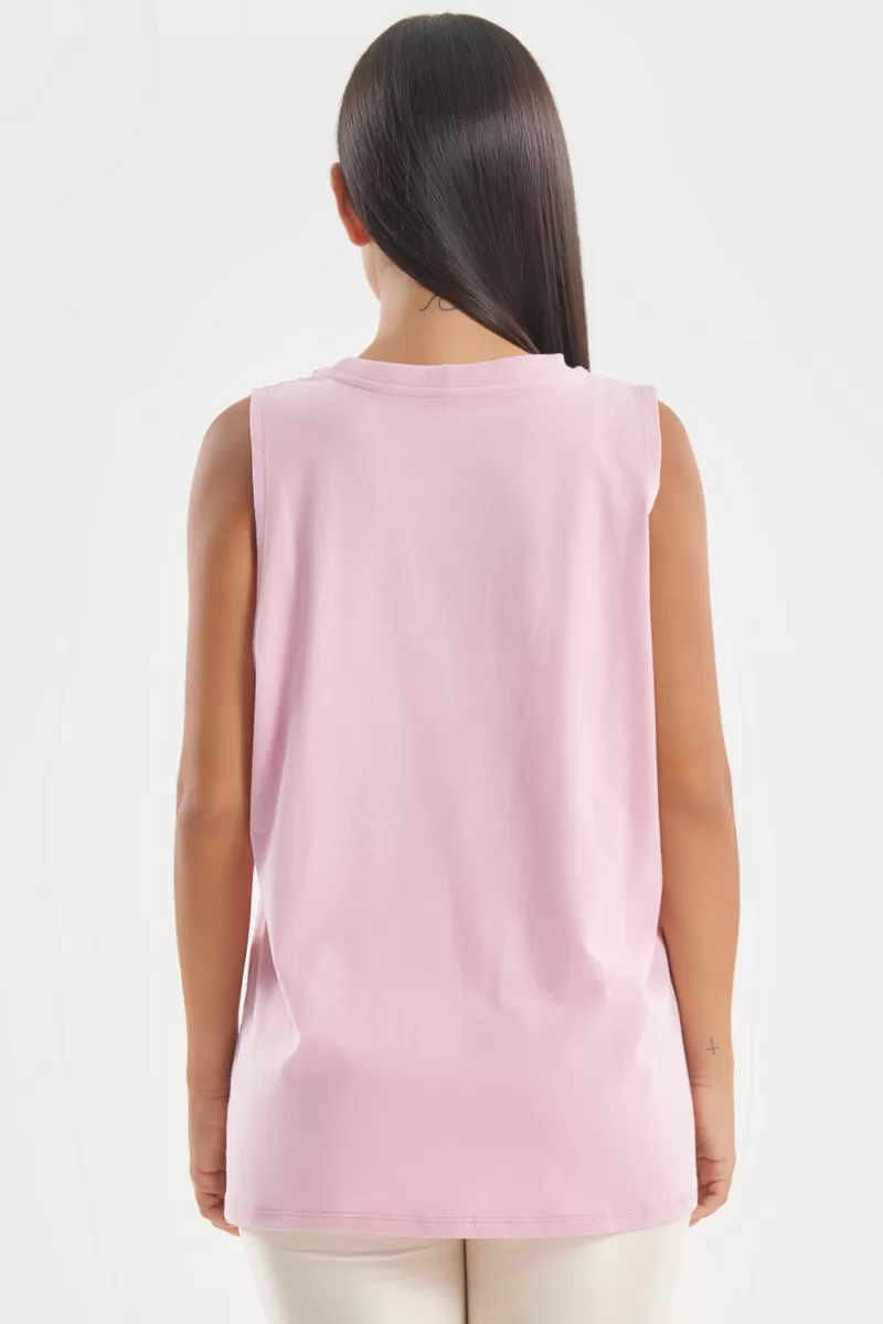 Lets Gym - Tank Shirt Soft Basic Light Pink - 2848ROC