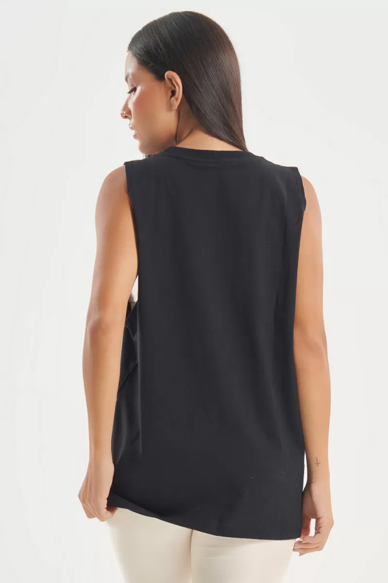 Lets Gym - Soft Basic Tank Shirt Black - 2848PT Lets Gym - Soft Basic Tank Shirt Black - 2848PT