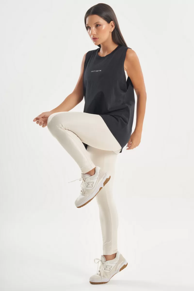 Lets Gym - Soft Basic Tank Shirt Black - 2848PT Lets Gym - Soft Basic Tank Shirt Black - 2848PT