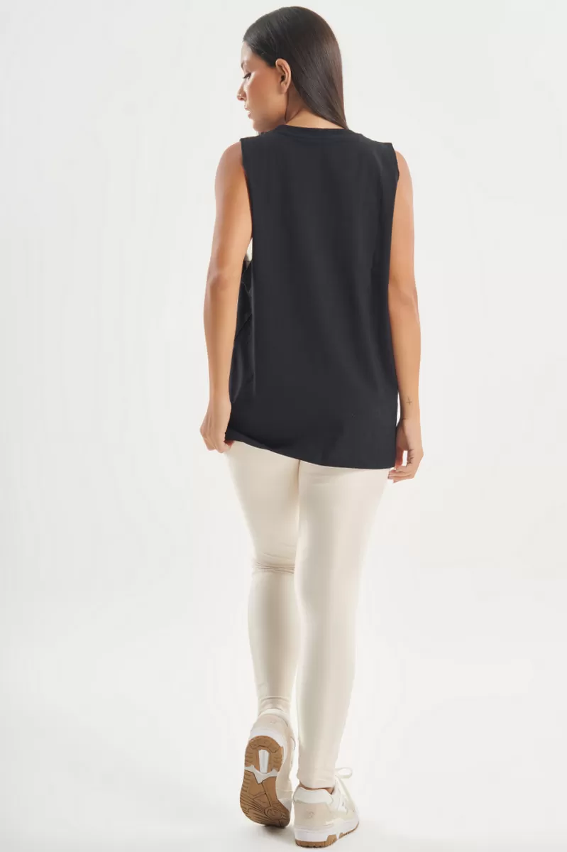 Lets Gym - Soft Basic Tank Shirt Black - 2848PT Lets Gym - Soft Basic Tank Shirt Black - 2848PT