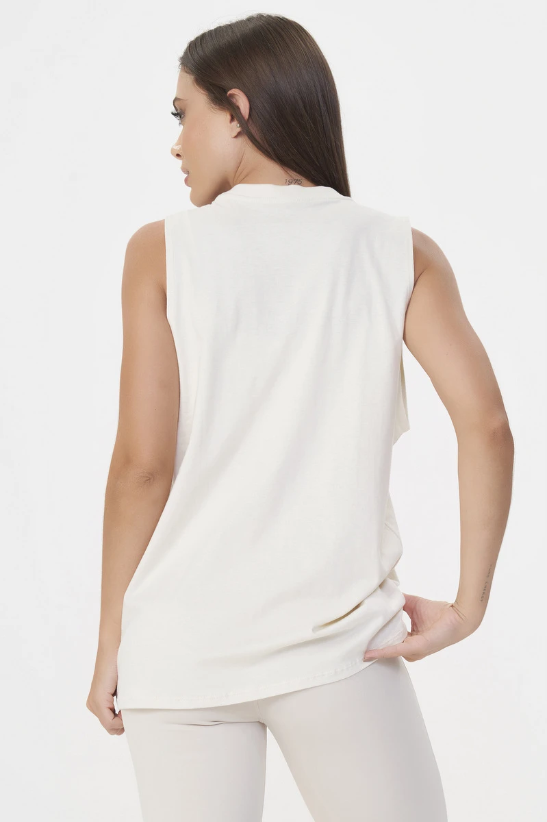 Lets Gym - Tank Shirt Soft Basic Off White - 2848OFW Lets Gym - Tank Shirt Soft Basic Off White - 2848OFW