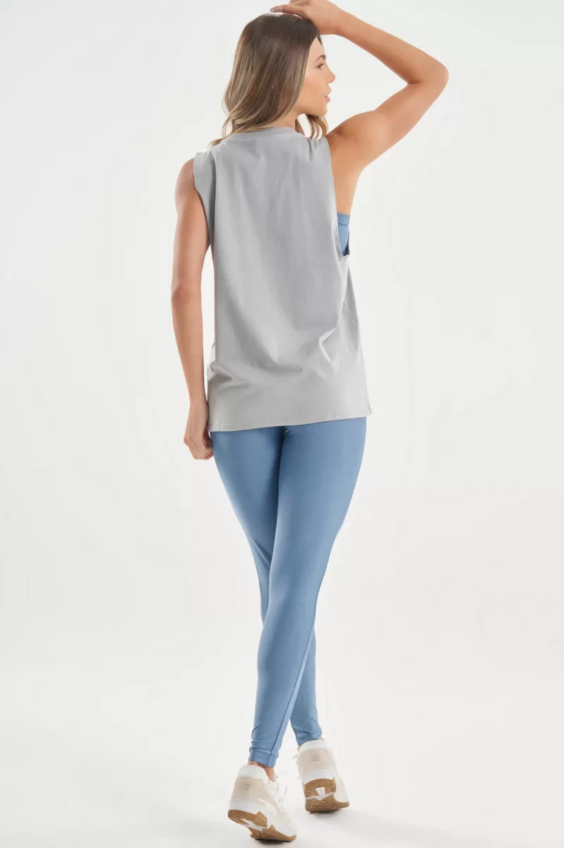 Lets Gym - Tank Shirt Soft Basic Gray - 2848CZ
