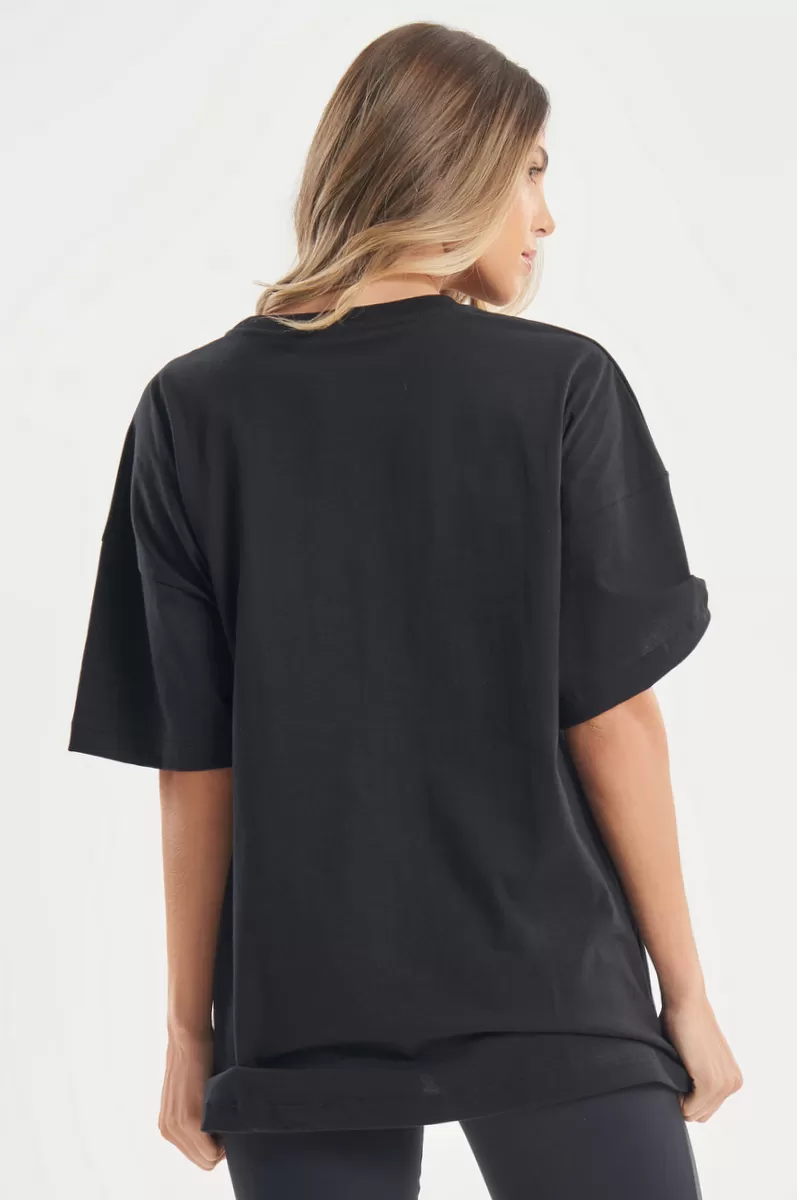 Lets Gym - Oversized Duo Comfort T-Shirt Black - 2763PT Lets Gym - Oversized Duo Comfort T-Shirt Black - 2763PT