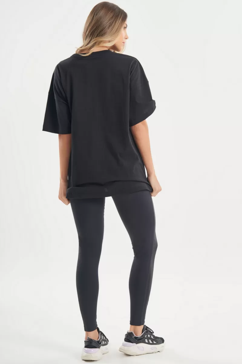 Lets Gym - Oversized Duo Comfort T-Shirt Black - 2763PT Lets Gym - Oversized Duo Comfort T-Shirt Black - 2763PT