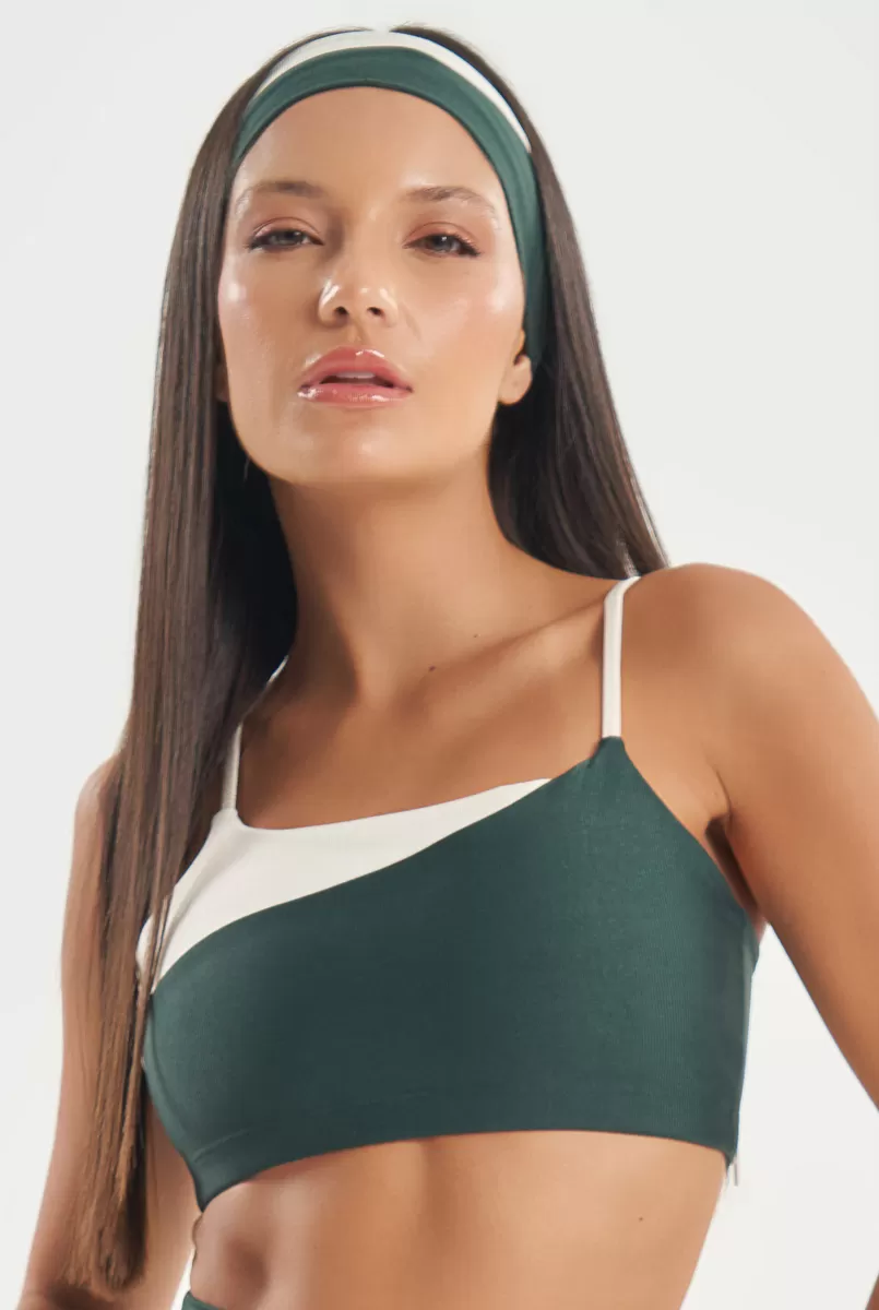 Lets Gym - Dark Green Bolwntial Head Band - 2833VDE