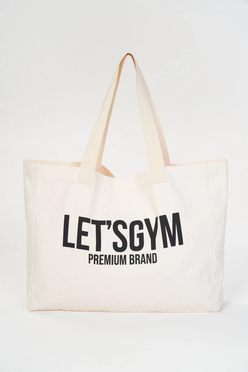Lets Gym - Lets Gym Off White Ecobag - 2805OFW Lets Gym - Lets Gym Off White Ecobag - 2805OFW