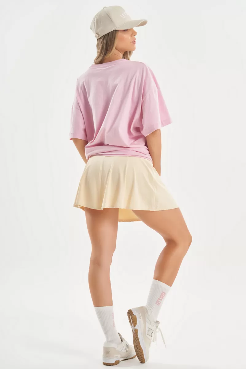 Lets Gym - Light Pink Minimal Glow Oversized T-Shirt - 2842ROC Lets Gym - Light Pink Minimal Glow Oversized T-Shirt - 2842ROC
