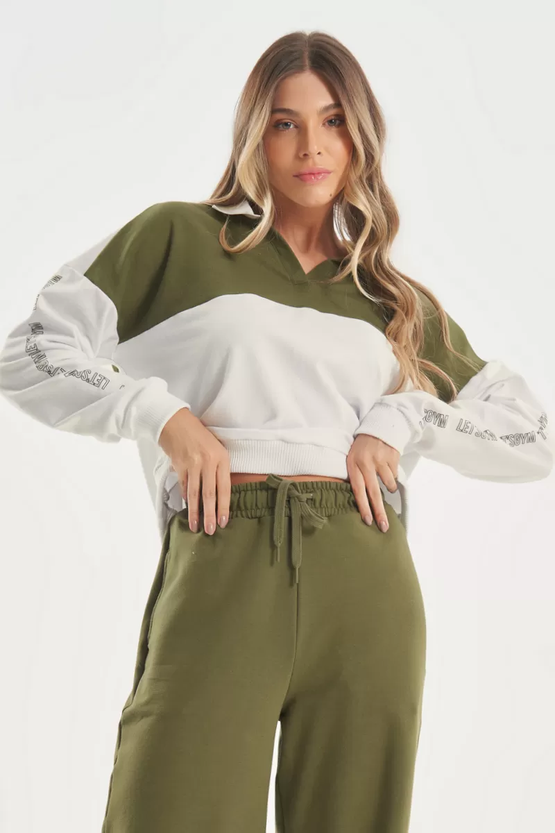 Lets Gym - Military Green Champions Blouse - 2781VDM