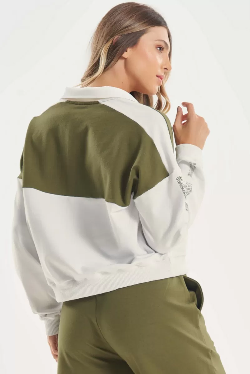 Lets Gym - Military Green Champions Blouse - 2781VDM Lets Gym - Military Green Champions Blouse - 2781VDM