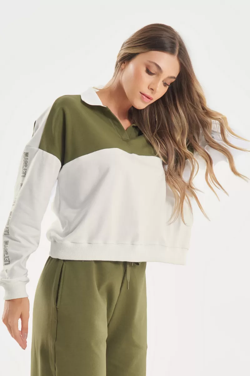 Lets Gym - Military Green Champions Blouse - 2781VDM Lets Gym - Military Green Champions Blouse - 2781VDM