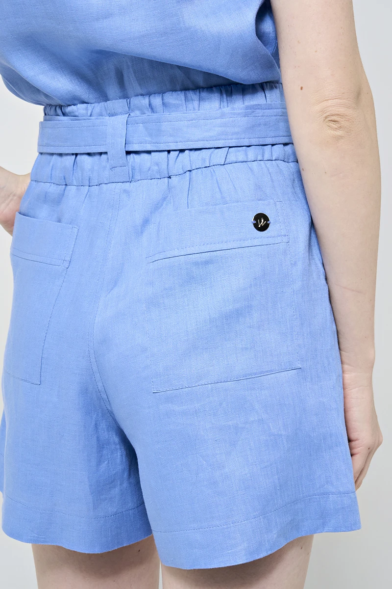 Hidrogênio - SHORTS LINHO C/ CINTO FORRADO PACIFIC BLUE - 20150590 Hidrogênio - SHORTS LINHO C/ CINTO FORRADO PACIFIC BLUE - 20150590