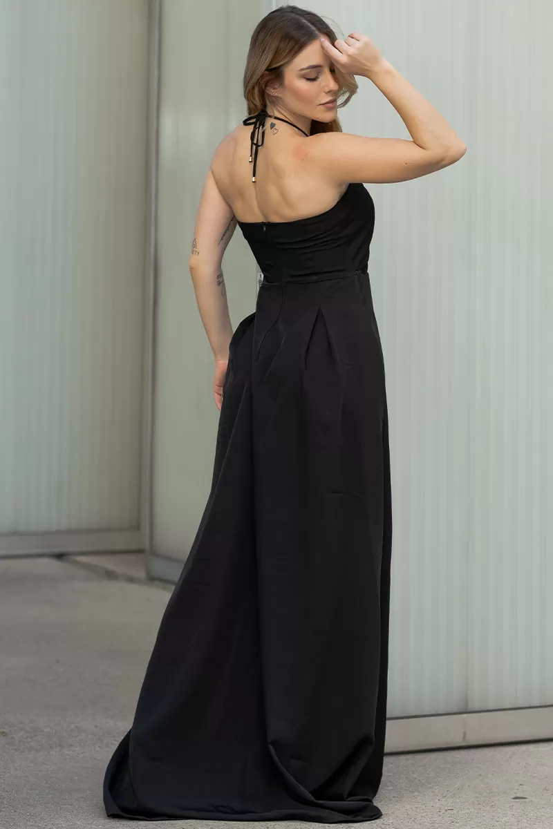 Miss Misses - Ketlyn Long Black One-Shoulder Dress - 54577001 Miss Misses - Ketlyn Long Black One-Shoulder Dress - 54577001