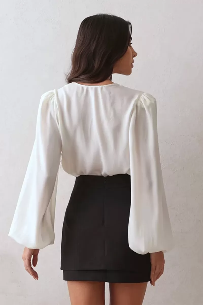 Dot Clothing - Dot Clothing White Collarless Shirt - 2683BRANCO Dot Clothing - Dot Clothing White Collarless Shirt - 2683BRANCO