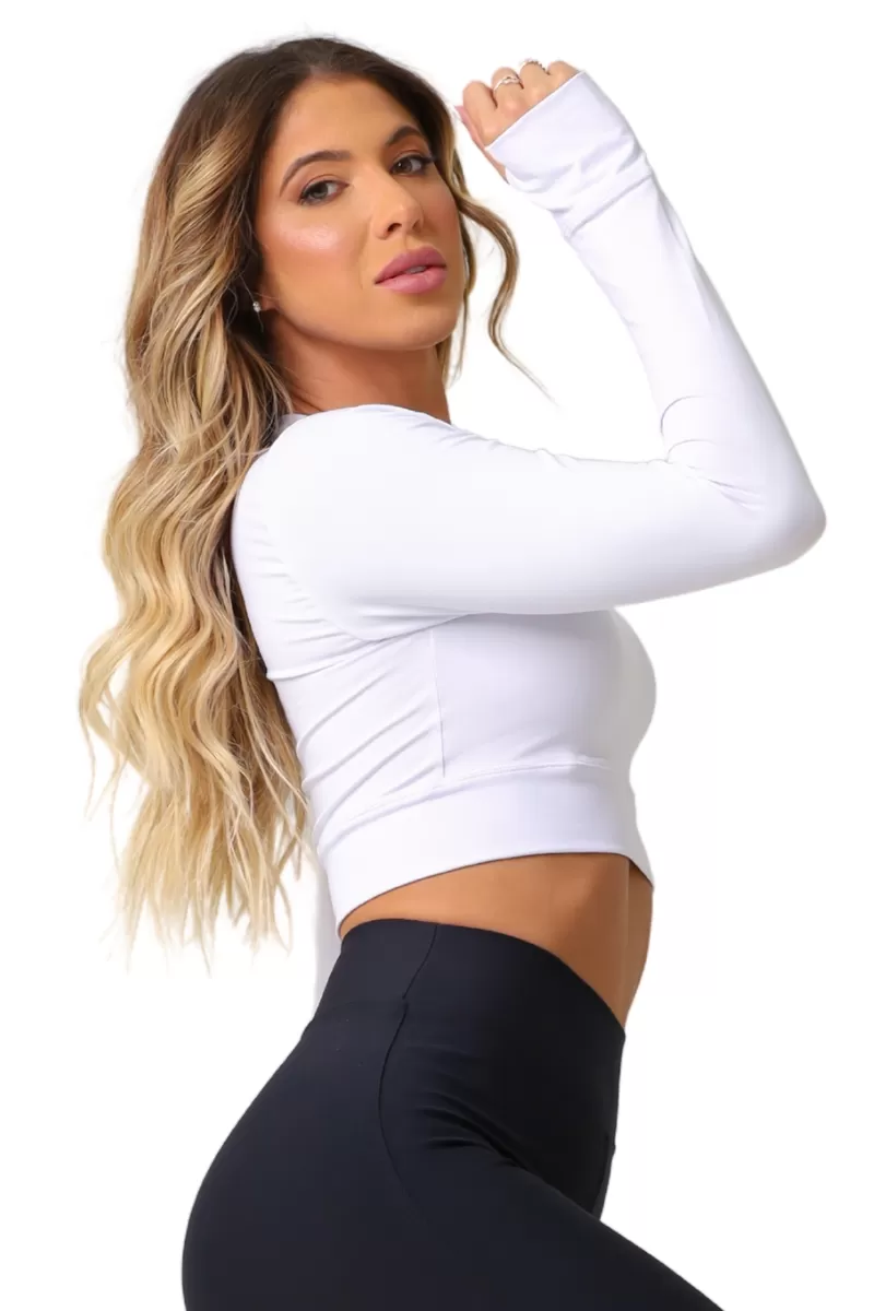 Garotafit - White Radiant Crop Top - BL247B
