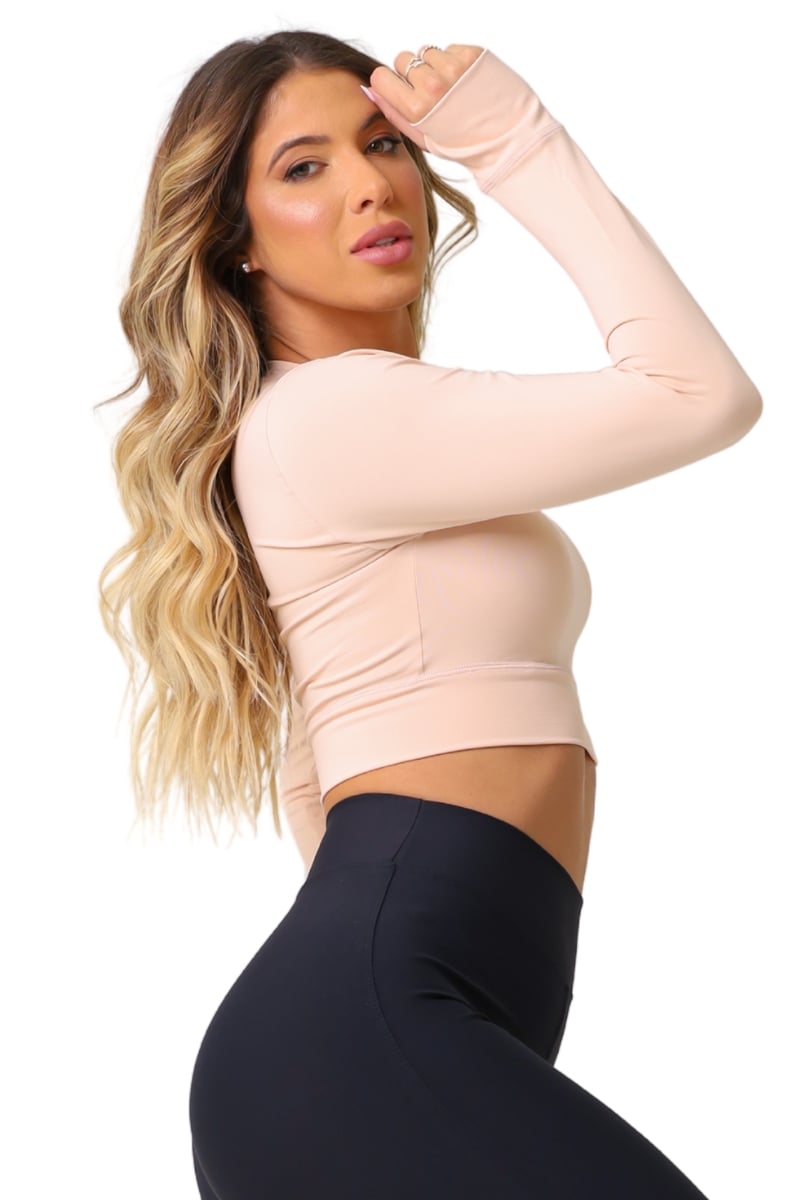 Garotafit - Radiant Cream Crop Top - BL247N Garotafit - Radiant Cream Crop Top - BL247N