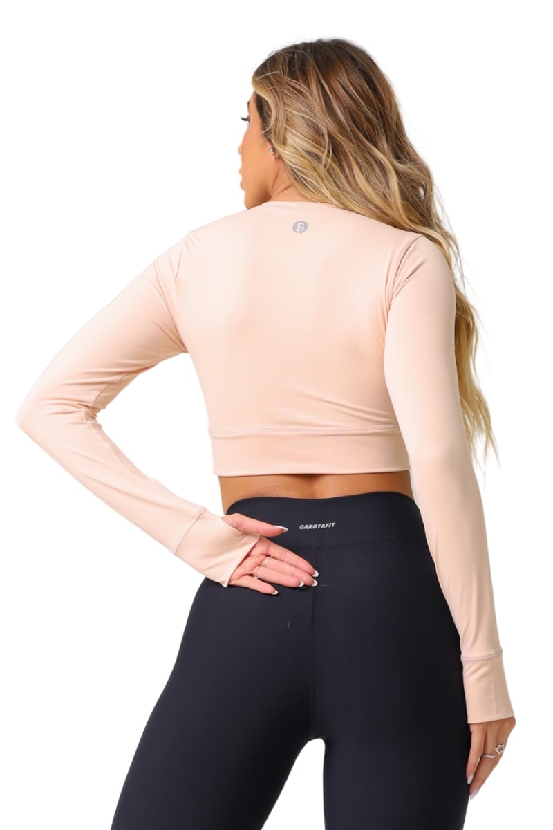 Garotafit - Radiant Cream Crop Top - BL247N Garotafit - Radiant Cream Crop Top - BL247N