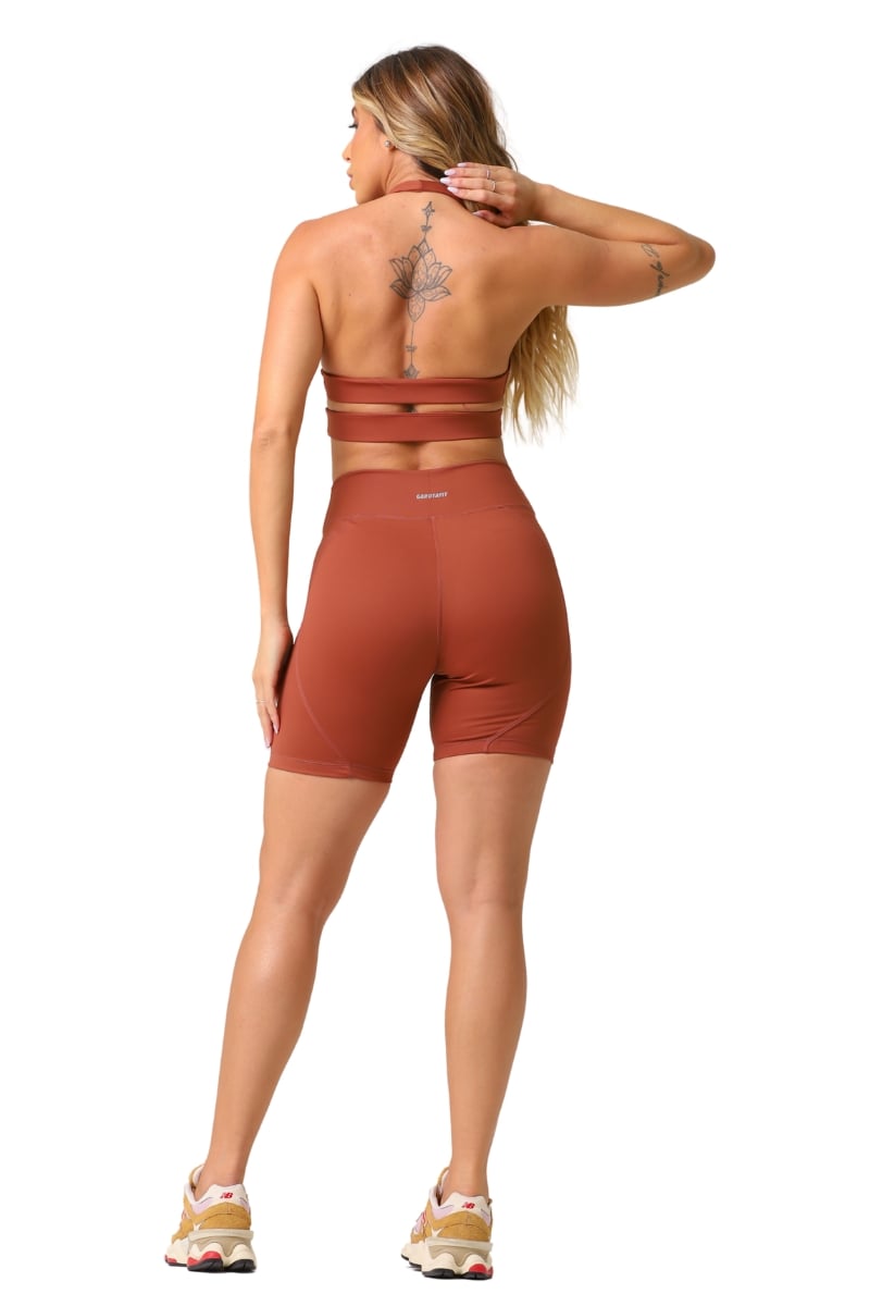 Garotafit - Kooky Chocolate Biker Shorts - SH543CH Garotafit - Kooky Chocolate Biker Shorts - SH543CH