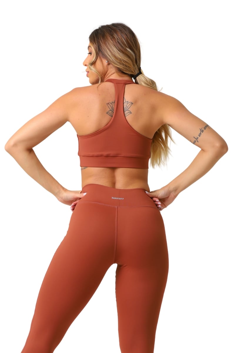 Garotafit - Kooky Chocolate Top - TOB112CH Garotafit - Kooky Chocolate Top - TOB112CH