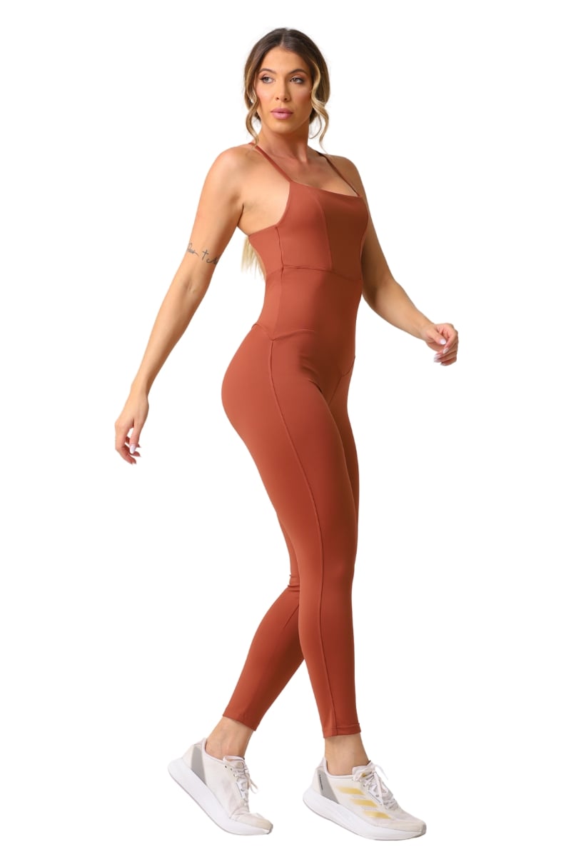 Garotafit - Kooky Chocolate Jumpsuit - MAC230CH Garotafit - Kooky Chocolate Jumpsuit - MAC230CH