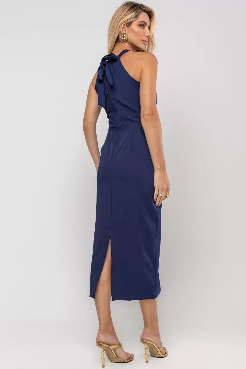 Miss Misses - Janaina MD Dress with Wrap Around Belt and Navy Collar - 54593004 Miss Misses - Janaina MD Dress with Wrap Around Belt and Navy Collar - 54593004