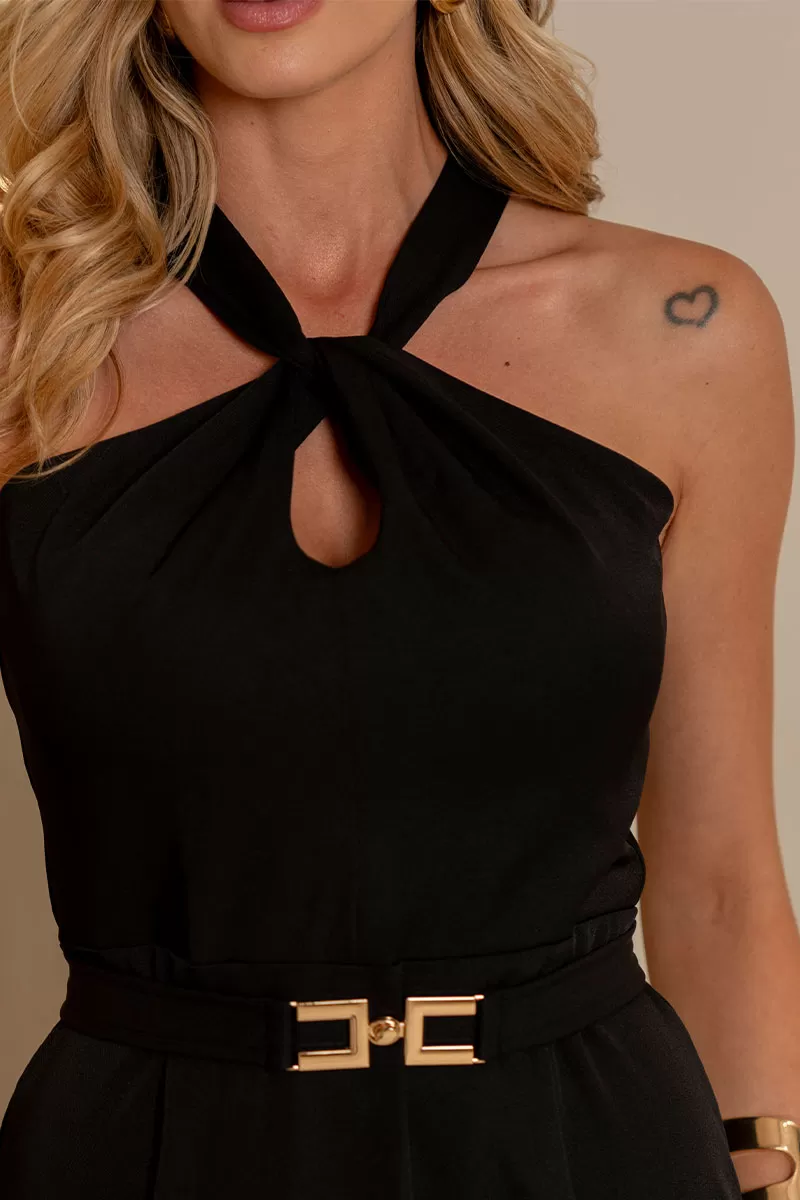 Miss Misses - Janaina MD Wrap Dress with Belt and Black Collar - 54593001