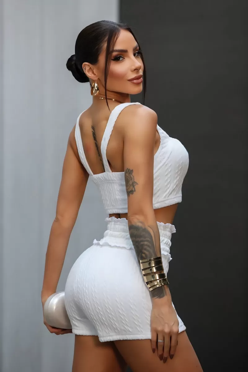 MARIA GUEIXA - CROPPED SET + SHORTS KNITTED SKIRT MARIA GUEIXA - 12828 MARIA GUEIXA - CROPPED SET + SHORTS KNITTED SKIRT MARIA GUEIXA - 12828