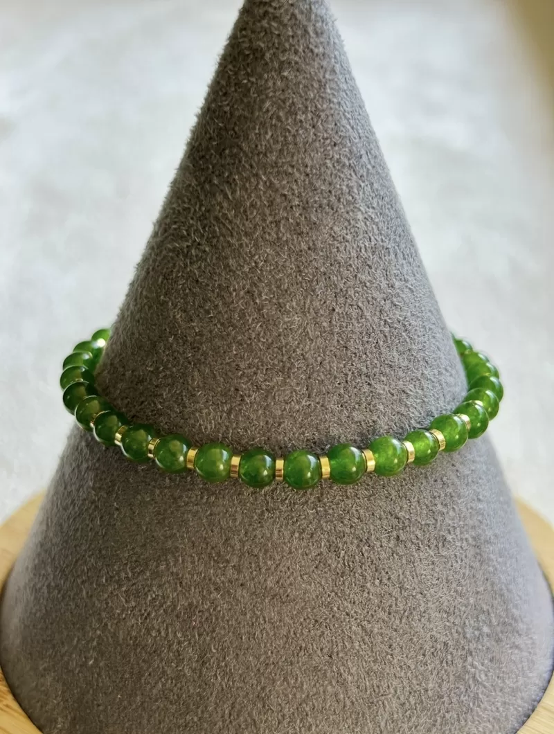 Mikabe - Pulseira Dupla Hematita e Ágata Verde - MK2075 Mikabe - Pulseira Dupla Hematita e Ágata Verde - MK2075