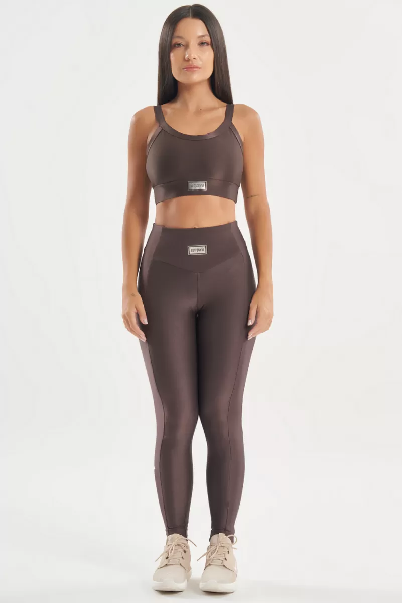 Lets Gym - Bright Coffee Leggings - 2142BCF Lets Gym - Bright Coffee Leggings - 2142BCF