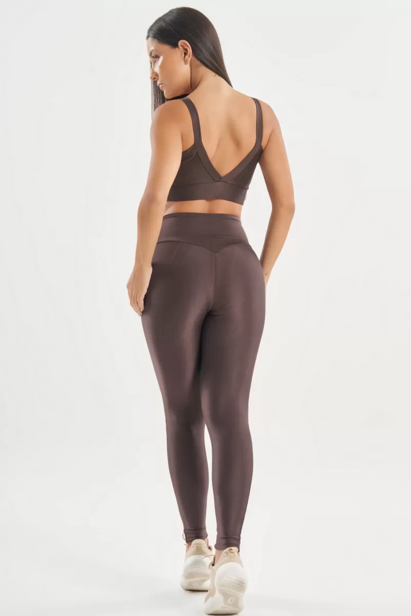 Lets Gym - Bright Coffee Leggings - 2142BCF Lets Gym - Bright Coffee Leggings - 2142BCF