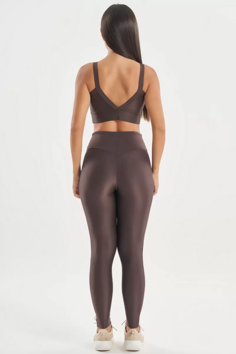 Lets Gym - Bright Coffee Leggings - 2142BCF Lets Gym - Bright Coffee Leggings - 2142BCF