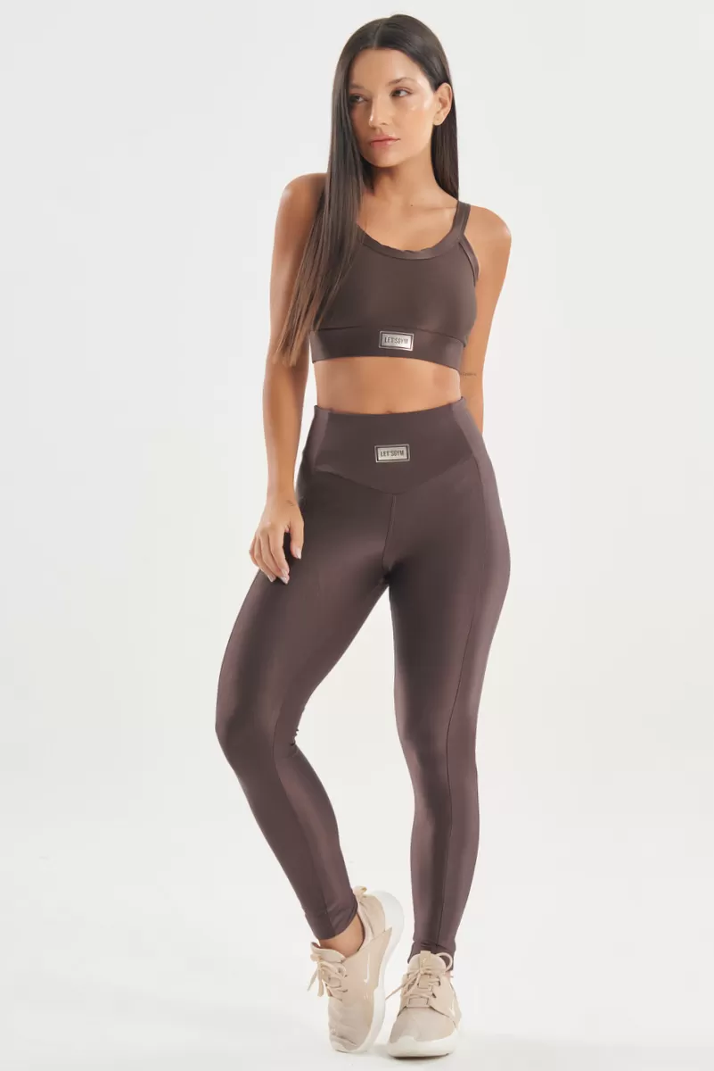 Lets Gym - Bright Coffee Leggings - 2142BCF Lets Gym - Bright Coffee Leggings - 2142BCF