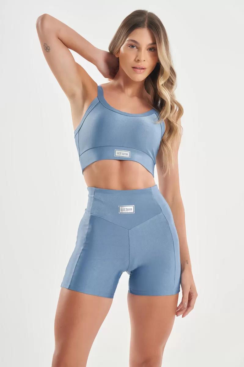 Lets Gym - Vintage Bright Blue Shorts - 2143BAZV Lets Gym - Vintage Bright Blue Shorts - 2143BAZV