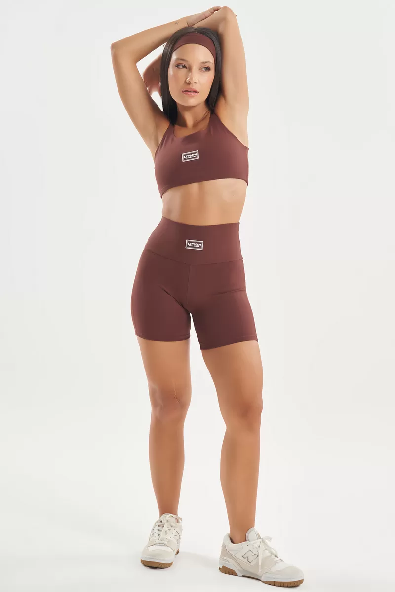 Lets Gym - Basic Colors Coffee Shorts - 2722CF