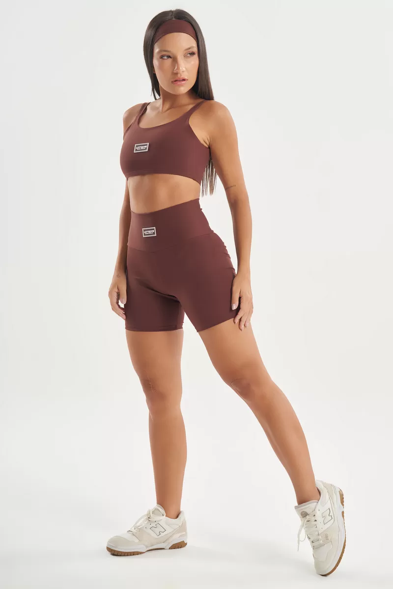 Lets Gym - Basic Colors Coffee Shorts - 2722CF