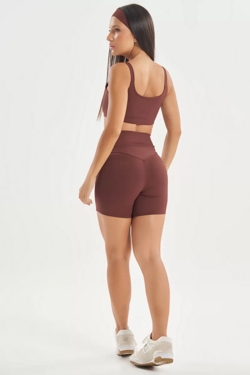 Lets Gym - Basic Colors Coffee Shorts - 2722CF