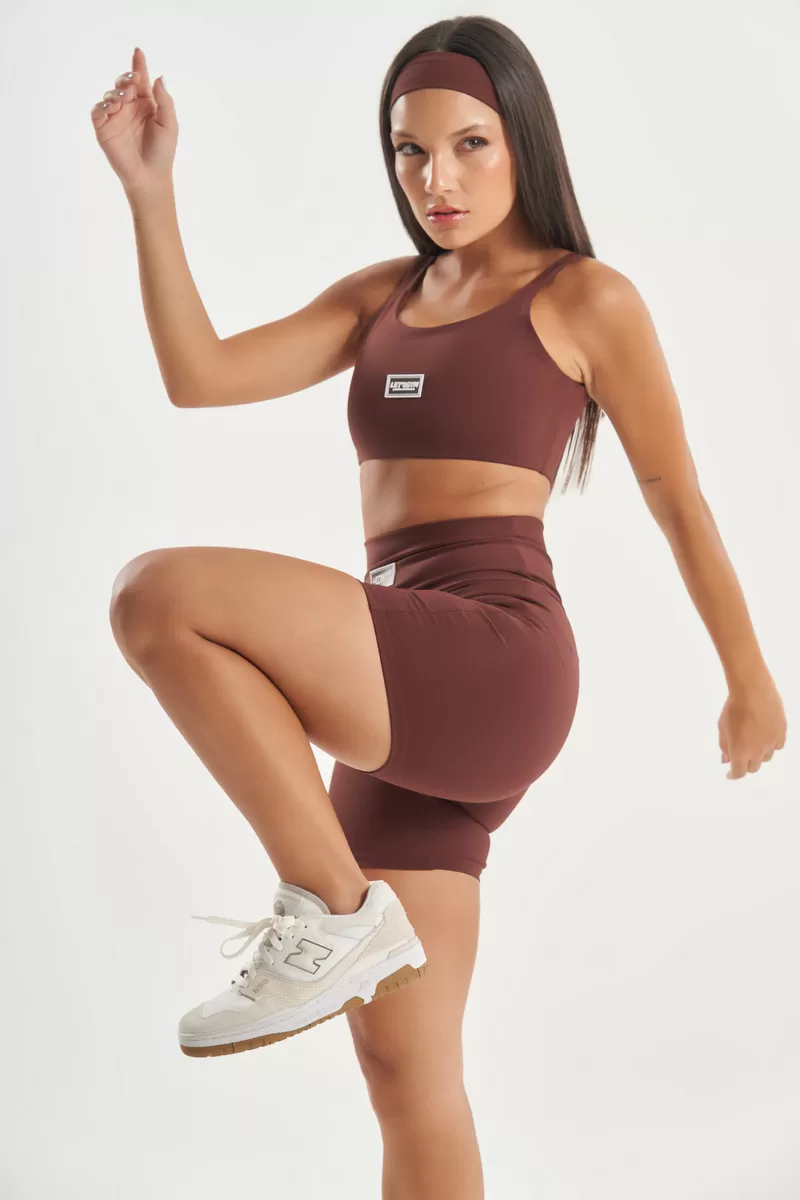 Lets Gym - Basic Colors Coffee Shorts - 2722CF