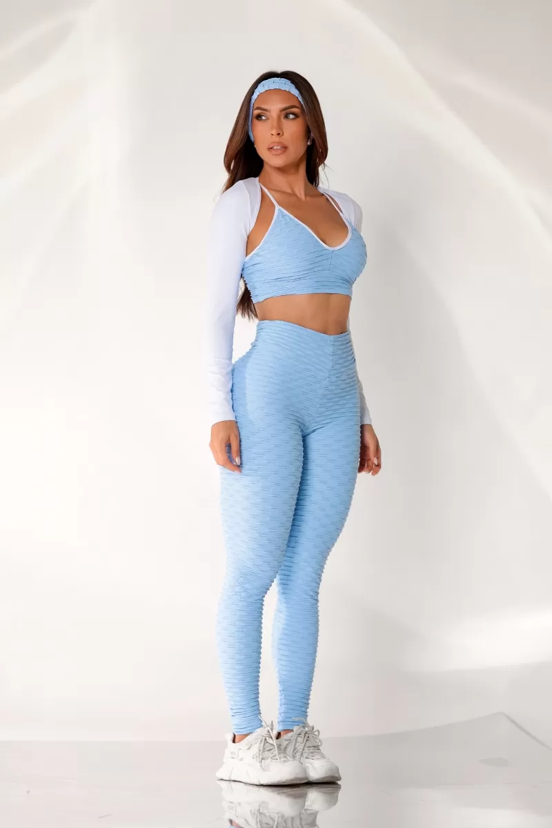 Canoan - Serenity Blue Tropical Scrunch Legging - 11220