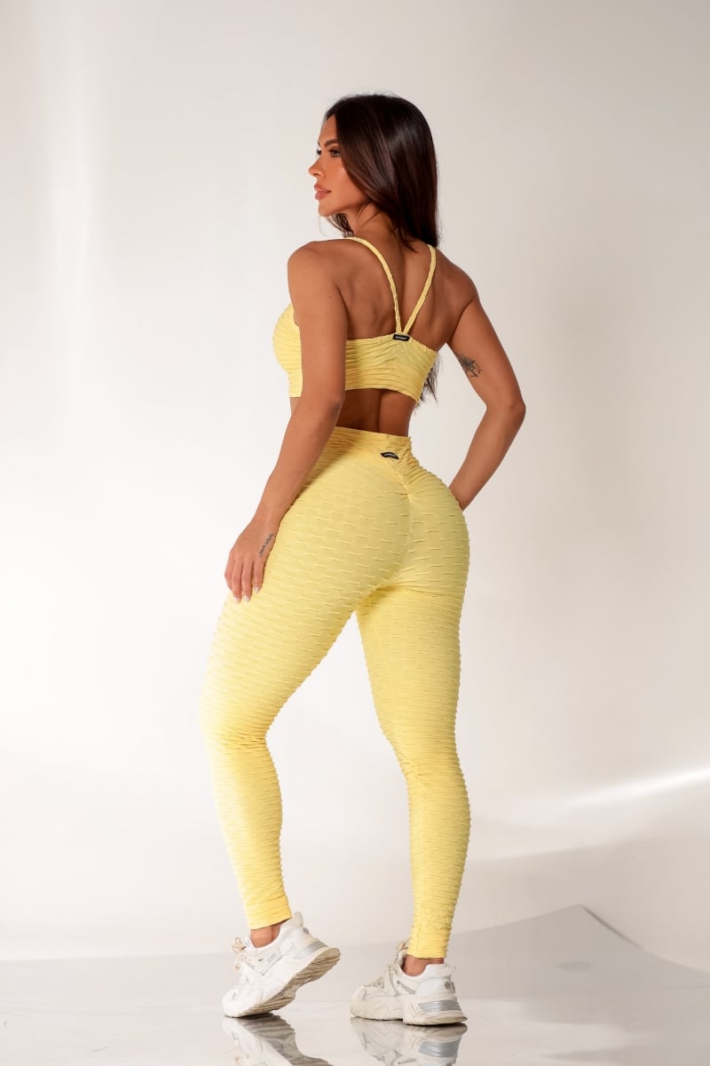 Canoan - Yellow Tropical Scrunch Legging - 11220